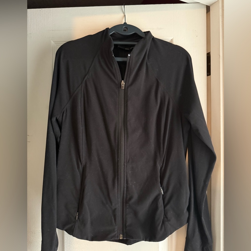 Athleta Black Performance Bomber Jacket - image 1